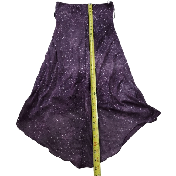 Vintage 90s Galaxy Glitter Bling Strapless Dress Sz 9/10 - Picture 6 of 9